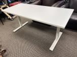 Used Crankable Desk Sit Stand - White - ITEM #:120350 - Img 2 of 6
