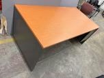Used Desk - Light Cherry Laminate - Charcoal Base - ITEM #:120353 - Img 2 of 8