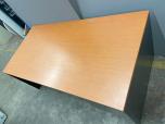 Used Desk - Light Cherry Laminate - Charcoal Base - ITEM #:120353 - Img 5 of 8