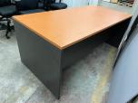 Used Desk - Light Cherry Laminate - Charcoal Base - ITEM #:120353 - Img 6 of 8