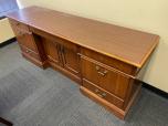Used Desk Credenza Set - Classic Leather Inlay top - ITEM #:120355 - Img 4 of 7