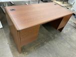 Used Hon Desk - Walnut Laminate - 60x30 - ITEM #:120365 - Img 1 of 5