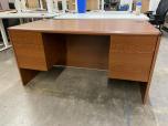 Used Hon Desk - Walnut Laminate - 60x30 - ITEM #:120365 - Img 4 of 5