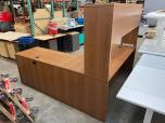 L-Shape Desk with Hutch 72x84 Walnut Laminate, Right-Return - ITEM #:120366 - Img 6 of 6