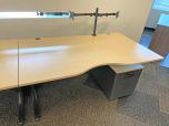 Used Large Workstation Desk - Maple Laminate - ITEM #:120368 - Img 3 of 10