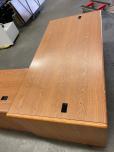 Used L-Shape Desk - Oak Laminate Finish - ITEM #:120370 - Img 10 of 10
