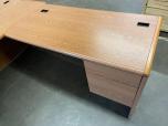 Used L-Shape Desk - Oak Laminate Finish - ITEM #:120370 - Img 4 of 10