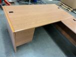 Used L-Shape Desk - Oak Laminate Finish - ITEM #:120370 - Img 5 of 10