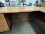 Used L-Shape Desk - Oak Laminate Finish - ITEM #:120370 - Img 7 of 10