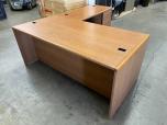 Used L-Shape Desk - Oak Laminate Finish - ITEM #:120370 - Img 8 of 10