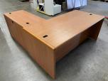 Used L-Shape Desk - Oak Laminate Finish - ITEM #:120370 - Img 9 of 10
