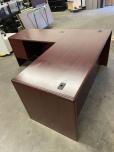 Used L-Shape Desk - Mahogany Laminate - ITEM #:120373 - Img 10 of 12