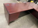 Used L-Shape Desk - Mahogany Laminate - ITEM #:120373 - Img 2 of 6