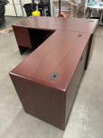 Used L-Shape Desk - Mahogany Laminate - ITEM #:120373 - Img 3 of 12