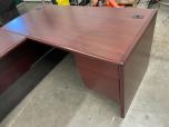 Used L-Shape Desk - Mahogany Laminate - ITEM #:120373 - Img 3 of 6