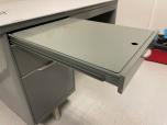 Used Tank Desk - Grey Finish - Grey Tweed Top - ITEM #:120374 - Img 7 of 9