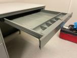 Used Tank Desk - Grey Finish - Grey Tweed Top - ITEM #:120374 - Img 9 of 9