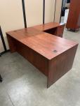 Used L-Shape Desk - Cherry Laminate - ITEM #:120375 - Img 4 of 5
