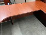 Used U-Shape Desk Set With Hutch - Cherry Laminate - ITEM #:120376 - Img 4 of 7