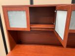 Used U-Shape Desk Set With Hutch - Cherry Laminate - ITEM #:120376 - Img 7 of 7
