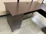 Used L-Shape Desk - Mahogany Laminate - ITEM #:120379 - Img 3 of 5