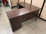 Used L-Shape Desk - Mahogany Laminate - ITEM #:120379 - Img 4 of 5