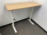 Used Haworth Electronic Sit Stand Desk - Oak Laminate - ITEM #:120380 - Img 4 of 5