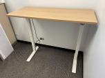 Used Haworth Electronic Sit Stand Desk - Oak Laminate - ITEM #:120380 - Img 5 of 5