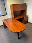 Used L-Shape Desk With Overhead Hutch - ITEM #:120383 - Img 1 of 5