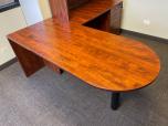 Used L-Shape Desk With Overhead Hutch - ITEM #:120383 - Img 2 of 5