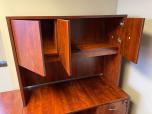 Used L-Shape Desk With Overhead Hutch - ITEM #:120383 - Img 4 of 5