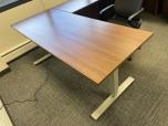 Used U-Shape Sit Stand Desk Set - Walnut Laminate - ITEM #:120385 - Img 2 of 8