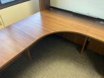 Used U-Shape Sit Stand Desk Set - Walnut Laminate - ITEM #:120385 - Img 6 of 8