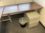 Used L-Shape Sit Stand Desk - Walnut - ITEM #:120386 - Img 5 of 14