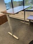 Used L-Shape Sit Stand Desk - Walnut - ITEM #:120386 - Img 8 of 14