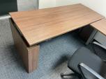 Used L-Shape Sit Stand Desk - Walnut - ITEM #:120387 - Img 3 of 8