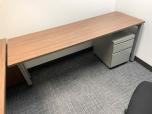 Used L-Shape Sit Stand Desk - Walnut - ITEM #:120387 - Img 4 of 8