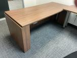 Used L-Shape Sit Stand Desk - Walnut - ITEM #:120387 - Img 8 of 8