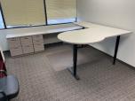 Used U-Shape Sit Stand Desk Set - ITEM #:120389 - Img 1 of 5