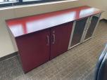 Used Credenza With Cherry Veneer Finish - Glass Doors - ITEM #:120390 - Img 4 of 7