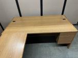 Used L-Shape Desk - Medium Oak Laminate - ITEM #:120392 - Img 5 of 7