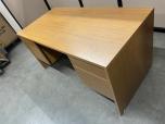 Used Desk - Medium Oak Laminate - ITEM #:120393 - Img 1 of 9