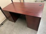 Used Desk - Mahogany - Double Drawers - ITEM #:120394 - Img 2 of 5