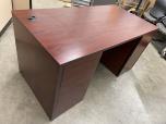 Used Desk - Mahogany - Double Drawers - ITEM #:120394 - Img 4 of 5