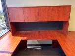 Used U-Shape Desk Set With Hutch - Cherry Laminate - ITEM #:120397 - Img 4 of 7