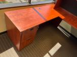 Used U-Shape Desk Set With Hutch - Cherry Laminate - ITEM #:120397 - Img 6 of 7