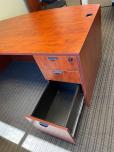 Used U-Shape Desk Set With Hutch - Cherry Laminate - ITEM #:120397 - Img 7 of 7