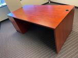Used 72" x 36" Cherry Finish Executive Desk with Locking BBF Pedestal - ITEM #:120399 - Img 1 of 5