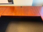 Used U-shape Bow Front Desk Set - Cherry Laminate - ITEM #:120401 - Img 5 of 6