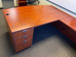 Used U-shape Bow Front Desk Set - Cherry Laminate - ITEM #:120401 - Img 6 of 6